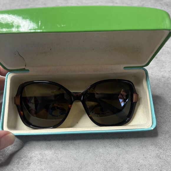 Kate Spade Adamina X43P Sunglasses Tortoise/Brown Square - Picture 14 of 14